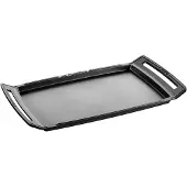 Staub Pans Plancha 38 cm x 25 cm, rechteckig, Glänzend-Schwarz, Gusseisen