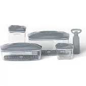Dafi SeeYoo 4-teiliges Set aus Edelstahl-Lunchboxen mit luftdichten Verschlüssen