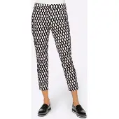 HEINE Druck-Hose in schwarz-ecru-bedruckt | Gr.: 42