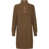 Kaffe Midikleid "Kleid KAlioa", Damen, Gr. XXL, N-Gr, braun (toffee), Obermaterial: 50% Baumwolle CO. 50% Polyacryl PAN., Kleider Midikleid