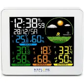Explore Scientific WSH4005C, Weiß, Innen-Thermometer, Außen-Hygrometer, Außen-Thermometer, Barometer, Hygrometer, Thermometer, Akku