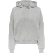 ONLY Sweatshirt "Sweatshirt ONLBEST HOOD SWEAT 1er Pack", Damen, Gr. L, grau (hellgrau), Obermaterial: 65% Polyester PES. 35% Baumwolle CO., Sweatshirts Sweatshirt