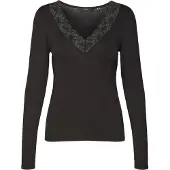 Vero Moda Bluse Rosa 10298832 Schwarz Regular Fit