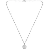 BOSS Kette mit Anhänger "DOUBLE B COIN", silber (edelstahlfarben), Halsketten, Edelstahl, L: 70 B: 2mm, Kette mit Anhänger, B:2mm