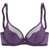 LASCANA Bügel-BH "Flora" mit feiner Spitze und edlem Glitzeraccessoire, sexy Dessous