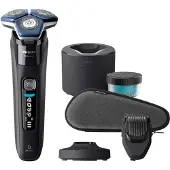 Philips SHAVER Series 7000 S7886/58 Elektrischer Nass- und Trockenrasierer, Rotationstrasierer, Schwarz, SteelPrecision blades, LED, GroomTribe; Connects via Bluetooth, SH71