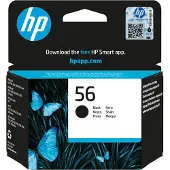 HP 56 Schwarz Original Tintenpatrone, Standardertrag, Schwarz, Tinte auf Pigmentbasis, 19 ml, 1 Stück(e), 520 Seiten