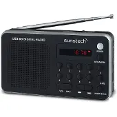 Sunstech Portable digital AM/FM radio silver, Tragbar, Analog, AM, FM, PLL, 1,4 W, MP3, WMA, LED