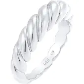 Elli Silberring "Ring Twisted Gedreht Bandring 925 Silber" Gr. 52, silber, Fingerringe, Damen, 52, Silber 925 (Sterlingsilber), Silberring