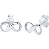 Elli Paar Ohrstecker "Ohrringe Stecker Infinity Unendlichkeit Symbol 925 Silber" Gr. 5, silber, Ohrringe, Damen, 5, ohne Stein, Silber 925 (Sterlingsilber), Paar Ohrstecker