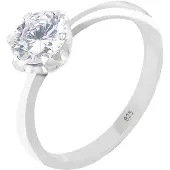 Elli Silberring "Ring Solitärring Zirkonia 925 Sterling Silber" Gr. 56, weiß, Fingerringe, Damen, 56, Silber 925 (Sterlingsilber), Silberring