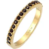 Elli Silberring "Ring Bandring Memoire Kristalle 925 Silber" Gr. 56, gold, Fingerringe, Damen, 56, Silber 925 (Sterlingsilber), Silberring