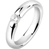 Nenalina Verlobungsring "Ring Damenring Solitär mit Zirkonia 925 Silber" Gr. 54, silber, Fingerringe, Damen, 54, Silber 925 (Sterlingsilber), Verlobungsring