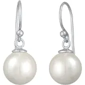 Elli Paar Ohrhänger "Ohrringe Muschelkernperle Ohrhänger Klassik 925 Silber" Gr. 25, silber, Ohrringe, Damen, 25, Silber 925 (Sterlingsilber), Paar Ohrhänger