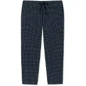 Schiesser 3/4-Hose "Mix + Relax", Damen, Gr. 44, N-Gr, blau (dunkelblau, gem.), Single Jersey, Obermaterial: 95% Baumwolle, 5% Elasthan, bequem 3/4-Länge, Hosen 3/4-Hose, seitliche Taschen, Bindeband