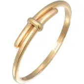 Elli Silberring "Ring Wickel Design Basic 925 Silber" Gr. 54, gold, Fingerringe, Damen, 54, Silber 925 (Sterlingsilber), Silberring