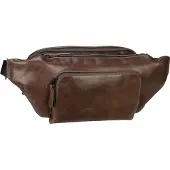 Leonhard heyden Leder Gürteltasche Umhängetasche Porto Crossbag Greybrown dunkelbraun