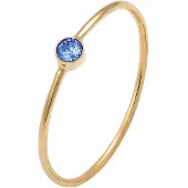 Elli Silberring "Ring Stacking Kristalle 925 Silber Vergoldet" Gr. 44, blau, Fingerringe, Damen, 44, Silber 925 (Sterlingsilber), Silberring