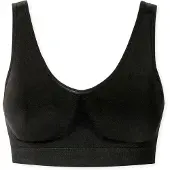 Schiesser Bustier "Classic Seamless", Damen, Gr. L, N-Gr, schwarz (000, schwarz), Single Jersey, Obermaterial: 93% Polyamid, 7% Elasthan, BHs Bustier, mit herausnehmbaren Pads