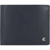 Esquire Leder Geldbörse Harry RFID Wallet Quer Blue dunkelblau