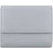 Esquire Leder Geldbörse Viktoria Wallet With Flap Grey grau