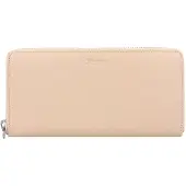 Esquire Leder Geldbörse Viktoria Zip Around Wallet Beige