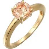 Elli Silberring "Ring Solitär Klassisch Zirkonia Verlobung 925 Silber" Gr. 60, orange, Fingerringe, Damen, 60, Silber 925 (Sterlingsilber), Silberring