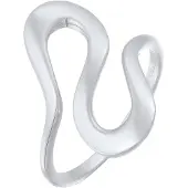 Elli Silberring "Ring Welle Modisch Verspielt Fashion 925 Silber" Gr. 56, silber, Fingerringe, Damen, 56, Silber 925 (Sterlingsilber), Silberring