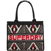 Superdry für Damen. W9110411A Luxe bestickte Tragetasche schwarz (OSFA), Lässig, Synthetisch
