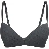 JOOP! T-Shirt-BH JOOP "Sensation", Damen, Gr. 70, Cup B, grau (aop anthra), Obermaterial: 58% Polyamid, 32% Polyester, 10% Elasthan, bedruckt, comfort fit, BHs T-Shirt-BH, mit ikonischem Logo-Print
