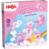 Haba Spiel "Einhorn Glitzerglück - Wolkenstapelei", bunt, Spiele, Kinder, Holz, Kunststoff, Pappe, Spiel