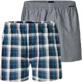 Schiesser 1100000002199 "Boxershorts Multipacks", Herren, Gr. 9, blau (908, sonstiges), Webqualität, Obermaterial: 100% Baumwolle, weit, Unterhosen 1100000002199, mit Eingriff, Gummizug