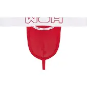WOH String "String Sexy Fun G-String 1er Pack", Herren, Gr. S, rot, Obermaterial: 95% Baumwolle CO. 5% Elasthan EL., Unterhosen String