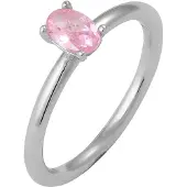 Elli Silberring "Ring Zirkonia Oval 925 Sterling Silber" Gr. 56, rosa, Fingerringe, Damen, 56, Silber 925 (Sterlingsilber), Silberring