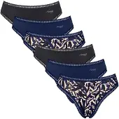 Sloggi Slip "Slip GO Crush High leg C6P 6er Pack", Damen, Gr. XXL, blau, Obermaterial: 95% Baumwolle CO. 5% Elasthan EL., Unterhosen Slip