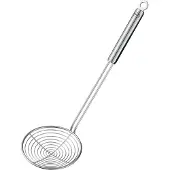 Roesle Seihlöffel RÖSLE, silber (edelstahlfarben), Ø:14cm, Edelstahl, Kochlöffel, Seihlöffel, Rundgriff mit Aufhängeöse, Edelstahl 18/10, spülmaschinengeeignet
