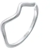 Elli Silberring "Ring Wellen Minimal Geo Trend 925 Silber" Gr. 54, silber, Fingerringe, Damen, 54, Silber 925 (Sterlingsilber), Silberring