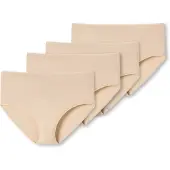 Schiesser Slip "Slip 4er Pack", Damen, Gr. XXL, beige (beige (sand)), Obermaterial: 95% Baumwolle CO. 5% Elasthan EL., Unterhosen Slip