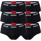 HUGO Slip "Slip 6er Pack", Herren, Gr. XXL, schwarz, Obermaterial: 95% Baumwolle CO. 5% Elasthan EL., Unterhosen Slip