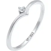 Elli DIAMONDS Ring 925 Sterling Silber Verlobungsring in Silber | Gr.: 56