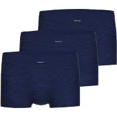 Ammann Herren Boxershorts 3er Pack - Retro Shorts Jeans, Weichbund, elastischer Beinabschluss, Feinripp, Baumwollmischung Dunkelblau / M