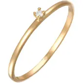 Elli DIAMONDS Diamantring "Ring Diamant Weiß Brillantschliff (0.004ct) Klassisch 585 Gelbgold" Gr. 56, gold, Fingerringe, Damen, 56, Gelbgold 585, Diamantring