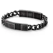 FYNCH-HATTON Armband "Schmuck Geschenk Edelstahl Armkette Curb Chain", braun (antikfarben), Armbänder, 18,5cm, Edelstahl, Armband