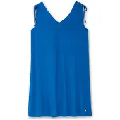 Sheego Jerseykleid "Jerseykleid", Damen, Gr. 58, Normalgrößen, blau (kobaltblau), 95% Viskose, 5% Elasthan, unifarben, kurz, V-Ausschnitt, Kleider Jerseykleid