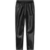 Sheego Leggings "Leggings Leggings mit glänzender Beschichtung", Damen, Gr. 56, N-Gr, schwarz, Casual, Hosen Leggings, dezent schimmernd, innen leicht angeraut