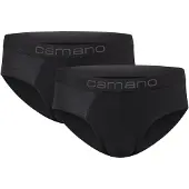 Camano Slip "comfort", Herren, Gr. XXL, schwarz, Obermaterial: 95% Baumwolle, 5% Elasthan, unifarben, körpernah, Unterhosen Slip, mit elastischem Logobund