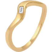 Elli Silberring PREMIUM "Ring Organic Topas Weiß 925 Sterling Silber" Gr. 54, gold, Fingerringe, Damen, 54, Silber 925 (Sterlingsilber), Silberring