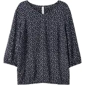 Sheego Tunika Mittelblau bedruckt