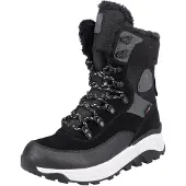 Rieker Winterboots , Damen, Gr. 36, Lammwolle, schwarz, Leder, Textil, Veloursleder, Schuhe Winterboots, Schneeboots, Outdoorstiefelette, TEX Ausstattung, Fiber Grip Sohle