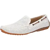 Sioux Herren Mokassins/ Bootschuhe/ Slipper CARULIO Weiß GlattlederGröße:44,5